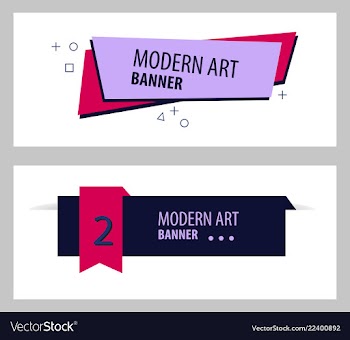 Set of flat linear promotion ribbon banner scroll vector image