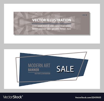 Set of flat linear promotion ribbon banner scroll vector image