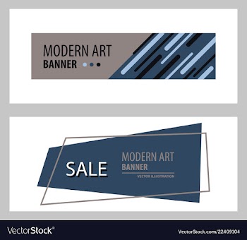 Set of flat linear promotion ribbon banner scroll vector image