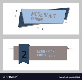 Set of flat linear promotion ribbon banner scroll vector image