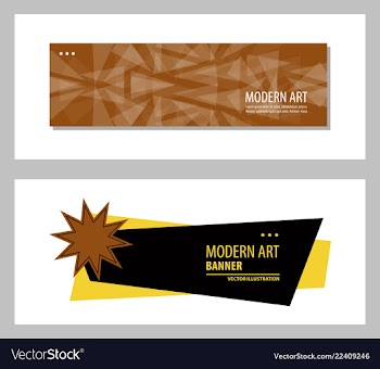 Set of flat linear promotion ribbon banner scroll vector image