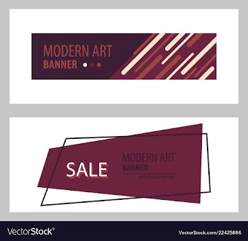 Set of flat linear promotion ribbon banner scroll vector image