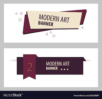 Set of flat linear promotion ribbon banner scroll vector image