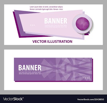 Set of flat linear promotion ribbon banner scroll vector image