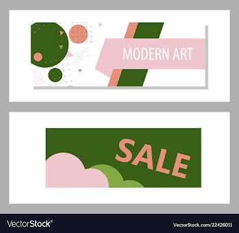 Set of flat linear promotion ribbon banner scroll vector image