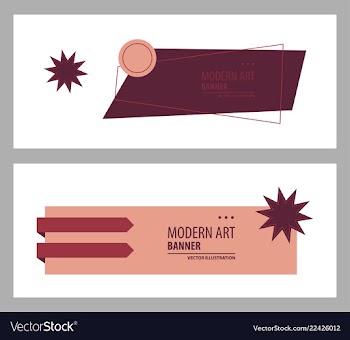 Set of flat linear promotion ribbon banner scroll vector image