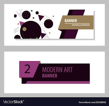 Set of flat linear promotion ribbon banner scroll vector image