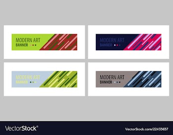 Set of flat linear promotion ribbon banner scroll vector image