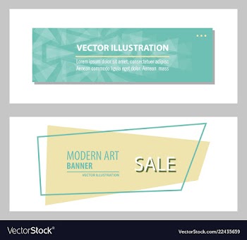Set of flat linear promotion ribbon banner scroll vector image