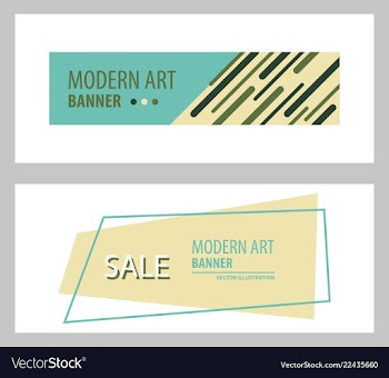 Set of flat linear promotion ribbon banner scroll vector image