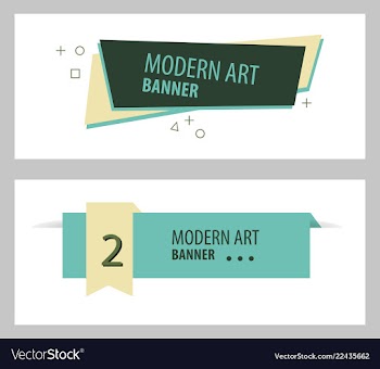 Set of flat linear promotion ribbon banner scroll vector image
