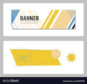 Set of flat linear promotion ribbon banner scroll vector image