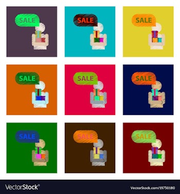 Set of flat shading style icon human stick figure vector image