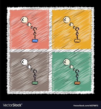 Set of flat shading style icons bubble stick vector image