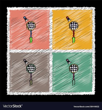 Set of flat shading style icons kids badminton vector image