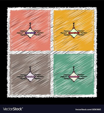 Set of flat shading style icons rotating vector image