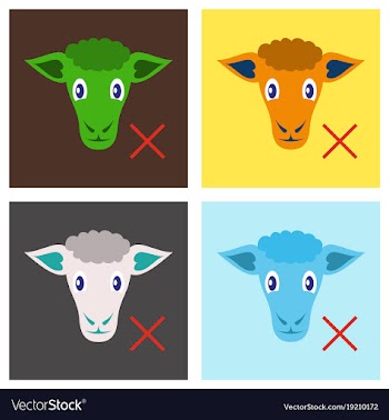 Set of flat sheep to fall asleep vector image