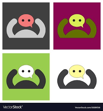 Set of flat social network icon people network vector image
