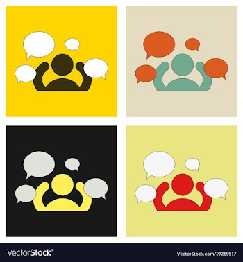 Set of flat social network icon people network vector image