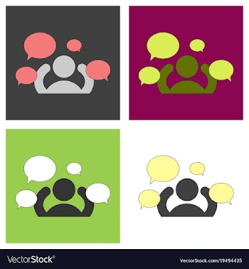 Set of flat social network icon people network vector image