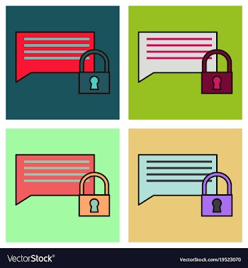 Set of flat spam outline symbol on background vector image
