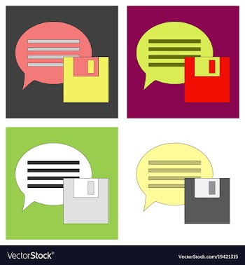 Set of flat text message icon speech bubble vector image