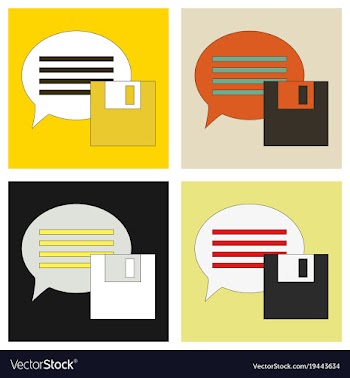 Set of flat text message icon speech bubble vector image