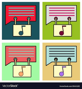 Set of flat voice mail icon speaker symbol audio vector image