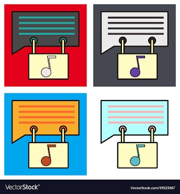 Set of flat voice mail icon speaker symbol audio vector image