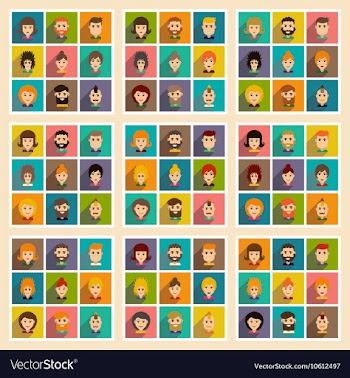 Set of flat web icons with long shadow haircut vector image