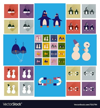 Set of flat web icons with long shadow lovers vector image