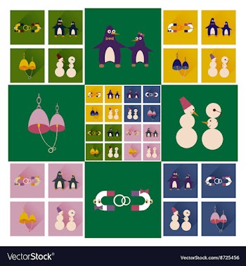 Set of flat web icons with long shadow lovers vector image