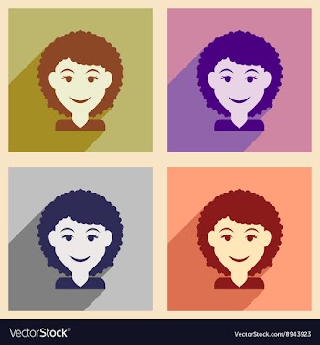 Set of flat web icons with long shadow womens vector image