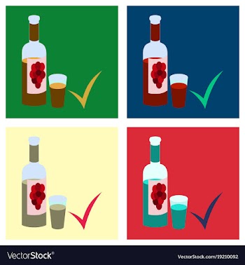 Set of flat wine bottle it can serve as a layout vector image