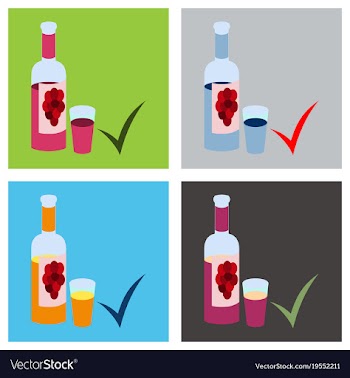 Set of flat wine bottle it can serve as a layout vector image