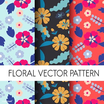 Set of floral vector patterns | Free stock vector - 389049
