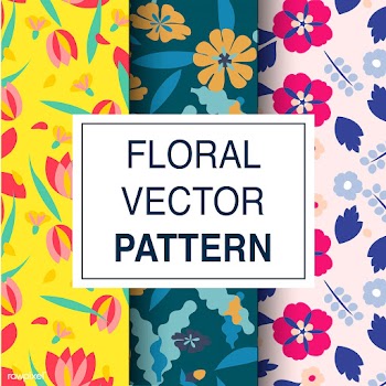 Set of floral vector patterns | Free stock vector - 389633