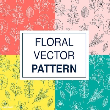 Set of floral vector patterns | Free stock vector - 389840