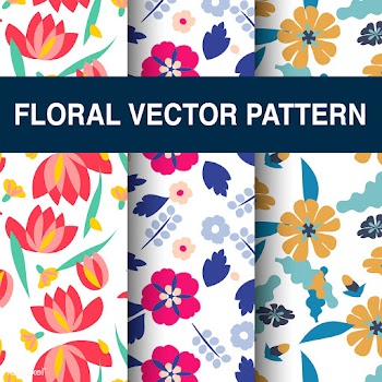 Set of floral vector patterns | Free stock vector - 390185