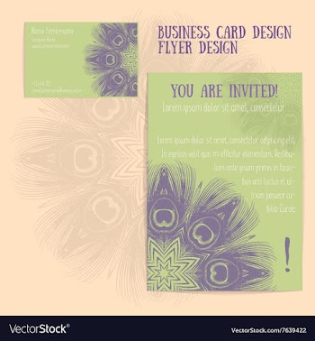 Set of flyer and business card vector image