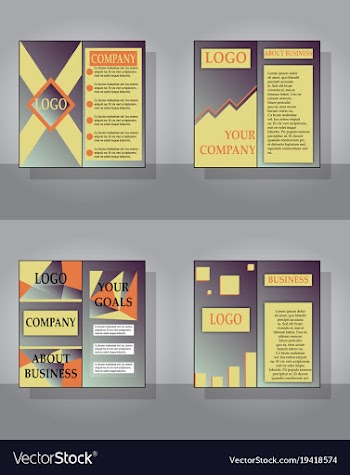 Set of flyer design template - brochure - annual vector image