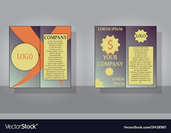 Set of flyer design template - brochure - annual vector image