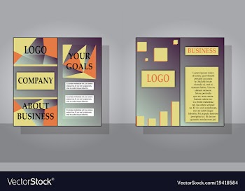 Set of flyer design template - brochure - annual vector image
