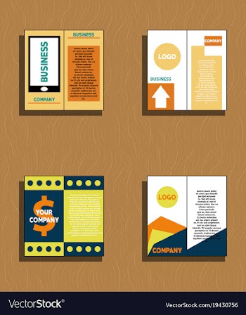 Set of flyer design template - brochure - annual vector image