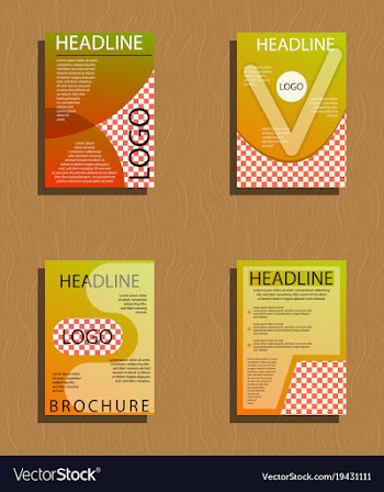 Set of flyer design template - brochure - annual vector image