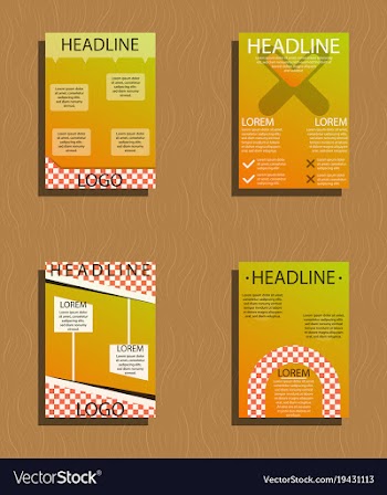 Set of flyer design template - brochure - annual vector image