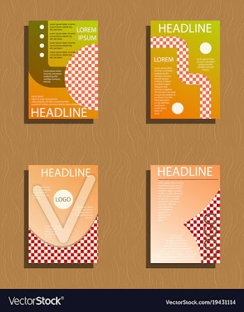 Set of flyer design template - brochure - annual vector image