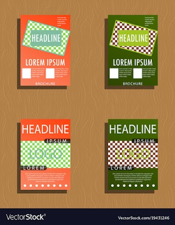 Set of flyer design template - brochure - annual vector image