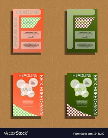 Set of flyer design template - brochure - annual vector image