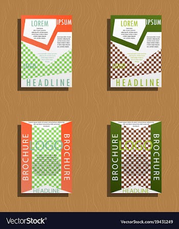 Set of flyer design template - brochure - annual vector image